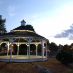 lexington green gazebo at dusk